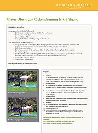 Pilates Übung 1 - Rückendehnung & -kräftigung als PDF downloaden