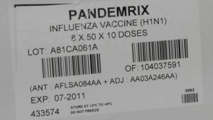 Schweinegrippe Impfung, Pandemrix, Quelle: GlaxoSmithKline GmbH & Co. KG