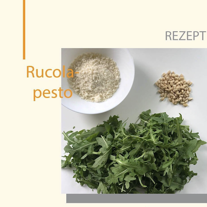 Zutaten, die man braucht für den Rucola Pesto Zutaten, die man braucht für den Rucola Pesto